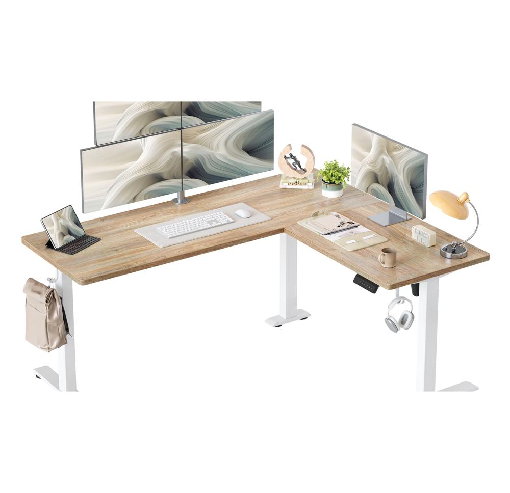 Amazon.com: TIQLAB L Shaped Standing Desk Adjustable Height